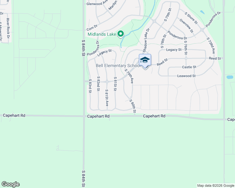 map of restaurants, bars, coffee shops, grocery stores, and more near 8010 Azule Circle in Papillion