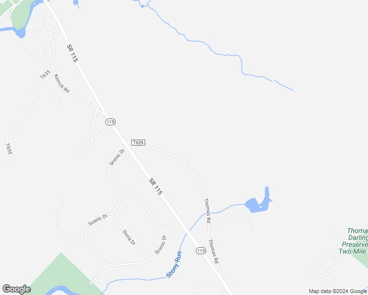map of restaurants, bars, coffee shops, grocery stores, and more near 226 Thomas Road in Blakeslee