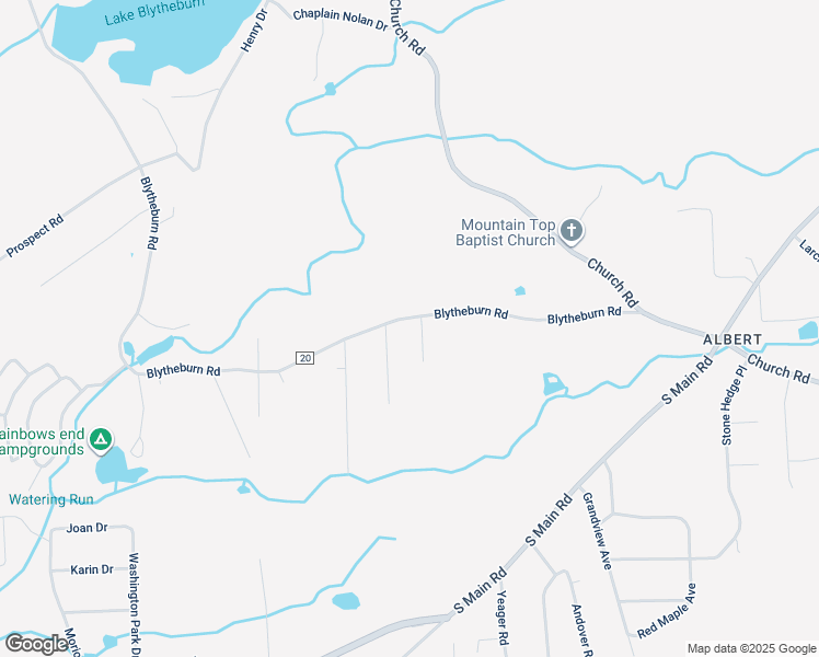 map of restaurants, bars, coffee shops, grocery stores, and more near Blytheburn Road in Mountain Top