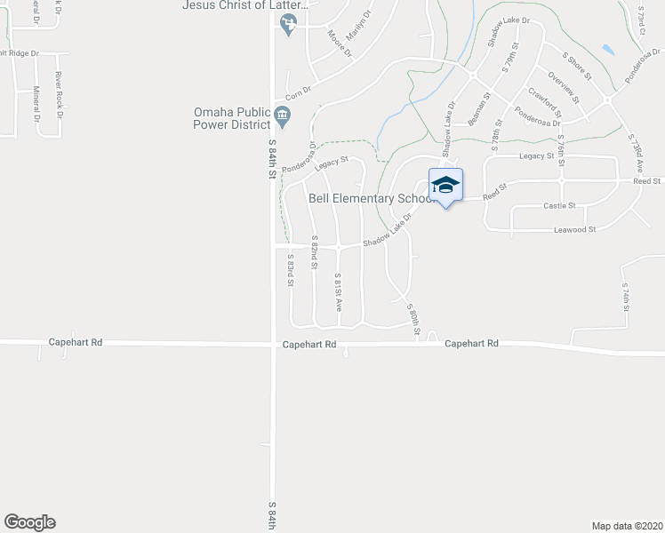 map of restaurants, bars, coffee shops, grocery stores, and more near 12570 South 81St Avenue in Papillion