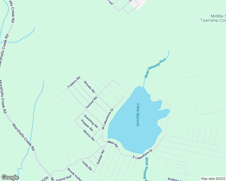 map of restaurants, bars, coffee shops, grocery stores, and more near 1321 Baywatch Road in East Stroudsburg
