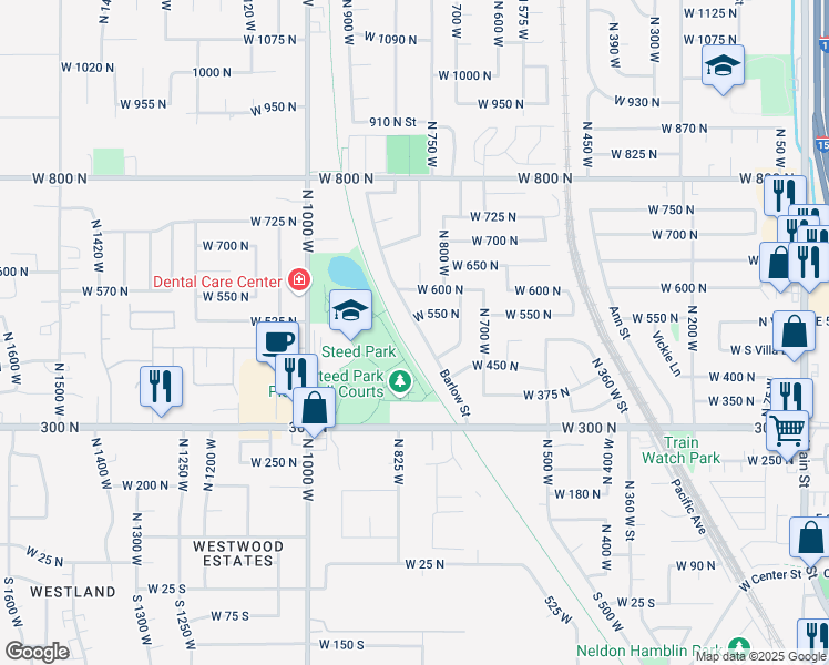 map of restaurants, bars, coffee shops, grocery stores, and more near 512 Barlow Street in Clearfield