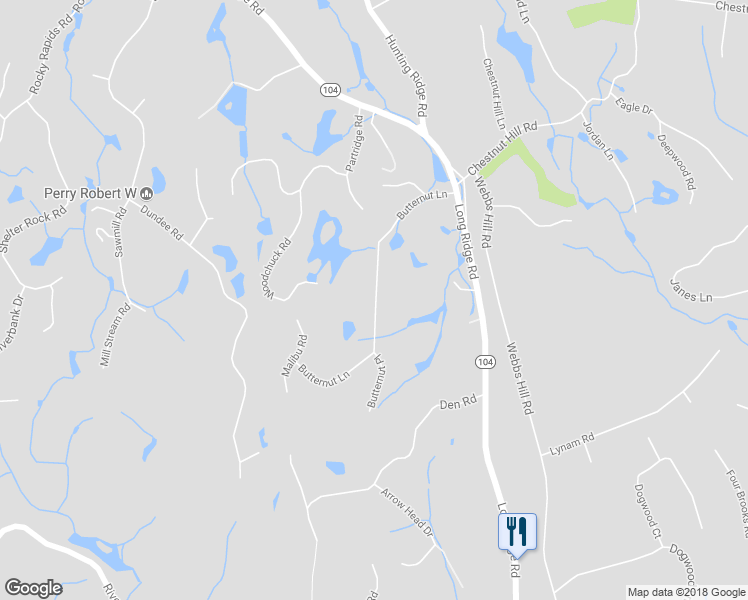 map of restaurants, bars, coffee shops, grocery stores, and more near 155 Butternut Lane in Stamford