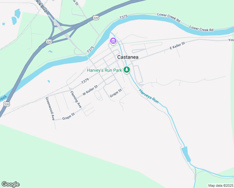 map of restaurants, bars, coffee shops, grocery stores, and more near 105 Grape Street in Lock Haven