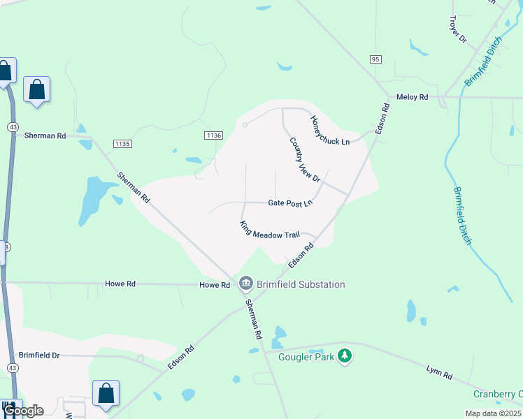 map of restaurants, bars, coffee shops, grocery stores, and more near 4790 Gate Post Lane in Kent