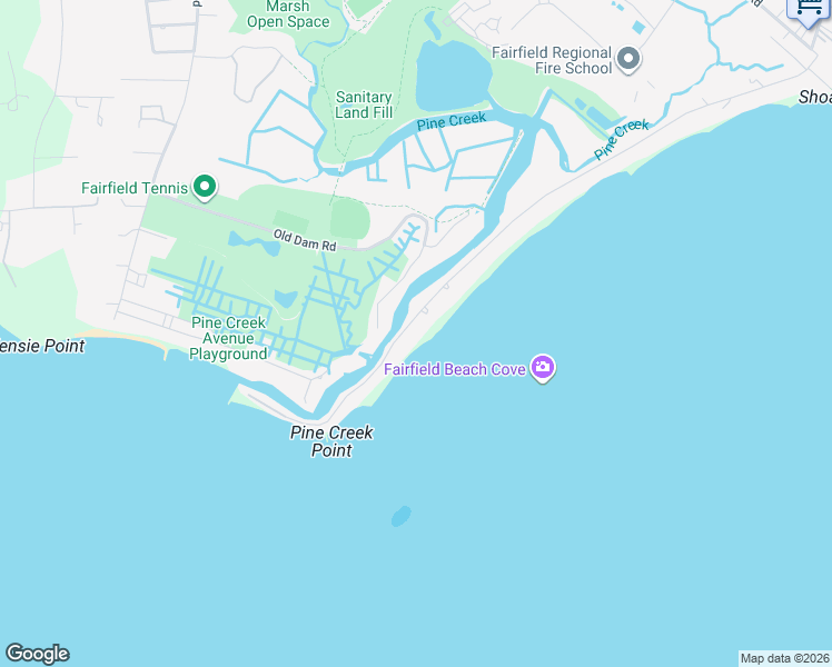 map of restaurants, bars, coffee shops, grocery stores, and more near 1840 Fairfield Beach Road in Fairfield