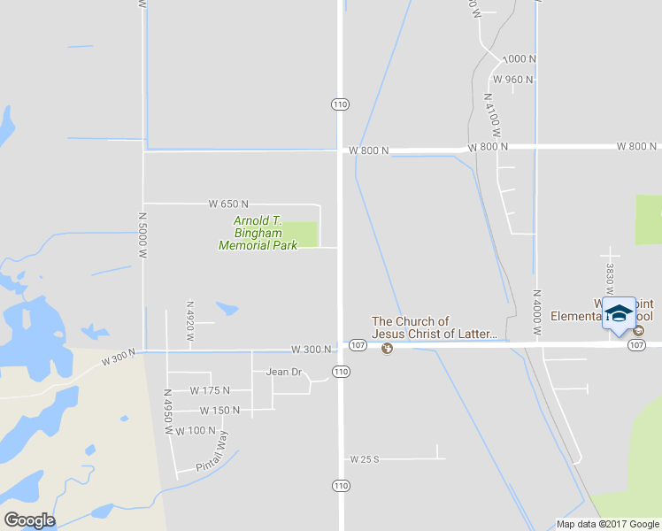 map of restaurants, bars, coffee shops, grocery stores, and more near 525 North 4500 West in West Point