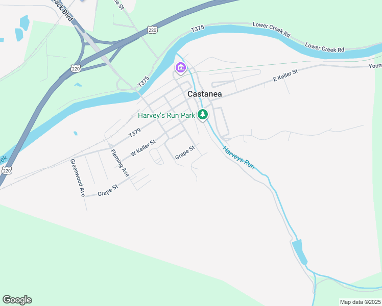 map of restaurants, bars, coffee shops, grocery stores, and more near 105-109 Grape Street in Lock Haven