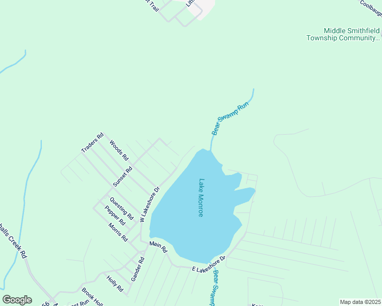 map of restaurants, bars, coffee shops, grocery stores, and more near 6111 East Lakeshore Drive in East Stroudsburg