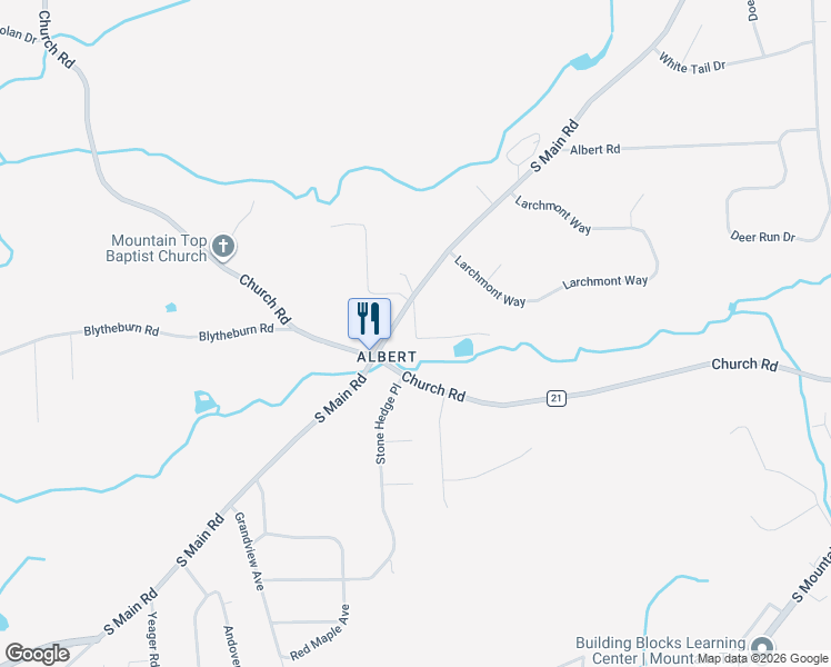 map of restaurants, bars, coffee shops, grocery stores, and more near 31 Sachs Lane in Mountain Top