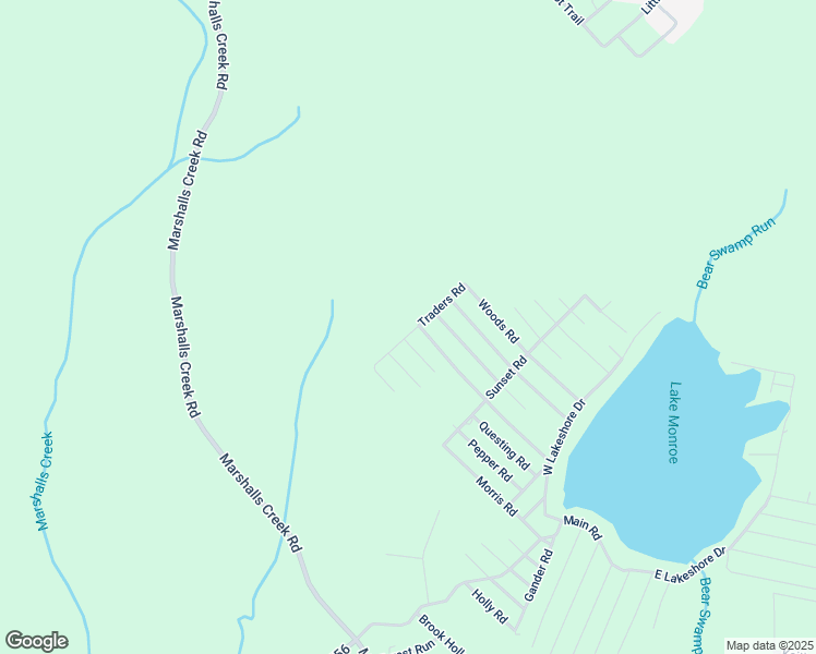 map of restaurants, bars, coffee shops, grocery stores, and more near 225 Traders Road in East Stroudsburg