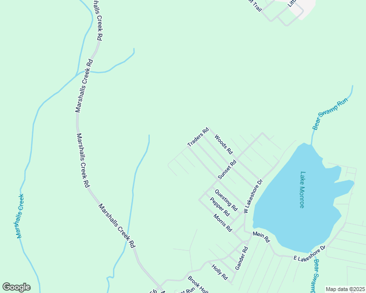 map of restaurants, bars, coffee shops, grocery stores, and more near 225 Traders Road in East Stroudsburg
