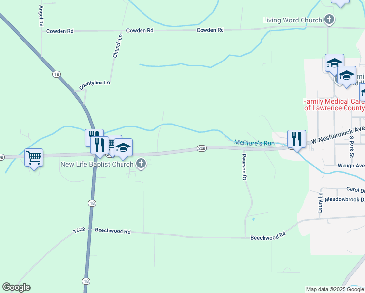 3479 Pennsylvania 208, New Wilmington PA Walk Score