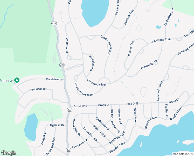 map of restaurants, bars, coffee shops, grocery stores, and more near 47 Leatherstocking Ln in Pocono Pines