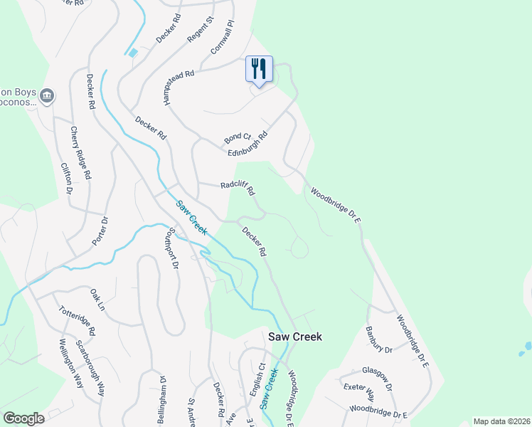 map of restaurants, bars, coffee shops, grocery stores, and more near 646 Radcliff Road in Pike County