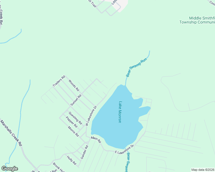 map of restaurants, bars, coffee shops, grocery stores, and more near 117-123 Chestnut Road in East Stroudsburg
