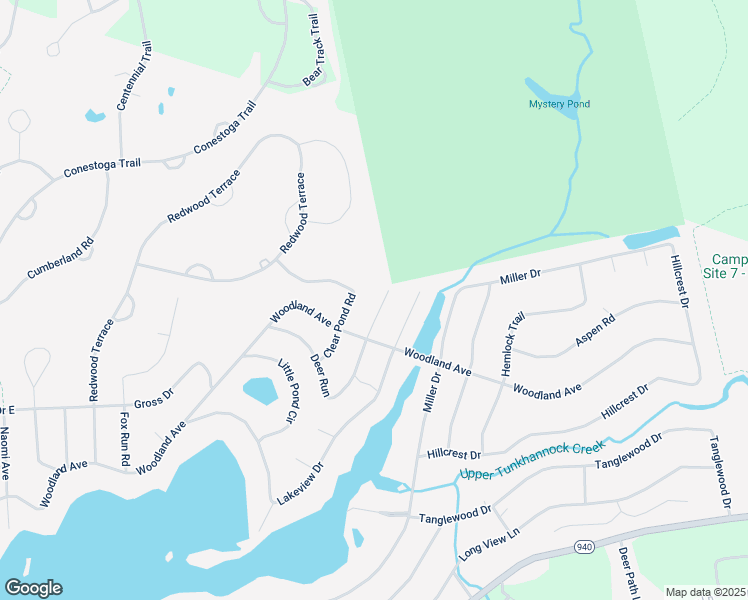map of restaurants, bars, coffee shops, grocery stores, and more near 1201 Deer Run in Pocono Pines