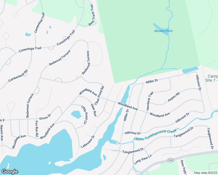 map of restaurants, bars, coffee shops, grocery stores, and more near 1201 Deer Run in Pocono Pines