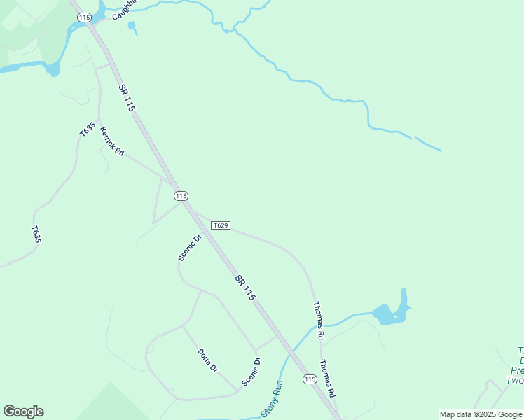 map of restaurants, bars, coffee shops, grocery stores, and more near 232 Thomas Road in Blakeslee
