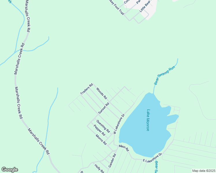 map of restaurants, bars, coffee shops, grocery stores, and more near 1252 Alder Road in East Stroudsburg