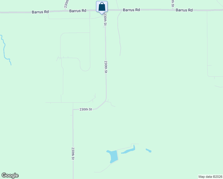 map of restaurants, bars, coffee shops, grocery stores, and more near 52563 230th Street in Glenwood