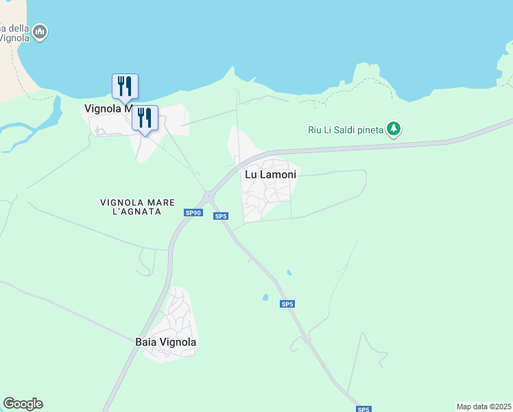 map of restaurants, bars, coffee shops, grocery stores, and more near 363 Villaggio Mirice in Lu Lamoni