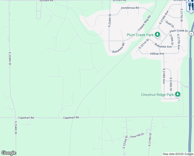 map of restaurants, bars, coffee shops, grocery stores, and more near 22603 Crestline Circle in Gretna