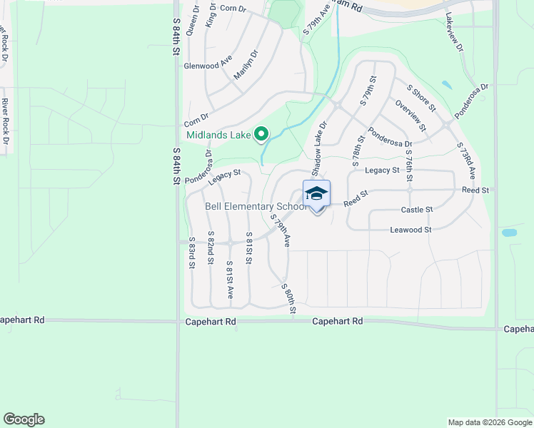 map of restaurants, bars, coffee shops, grocery stores, and more near 12458 South 79th Avenue in Papillion