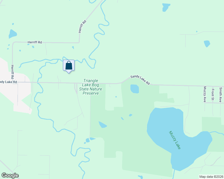 map of restaurants, bars, coffee shops, grocery stores, and more near 3664 Sandy Lake Road in Ravenna