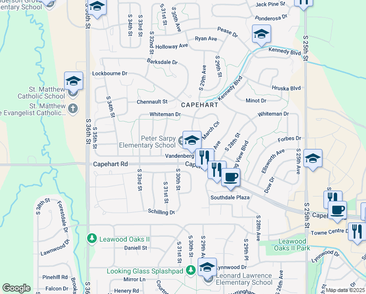 map of restaurants, bars, coffee shops, grocery stores, and more near 2908 Vandenberg Avenue in Bellevue