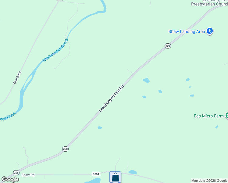 map of restaurants, bars, coffee shops, grocery stores, and more near 2828 Leesburg-Volant Road in Volant