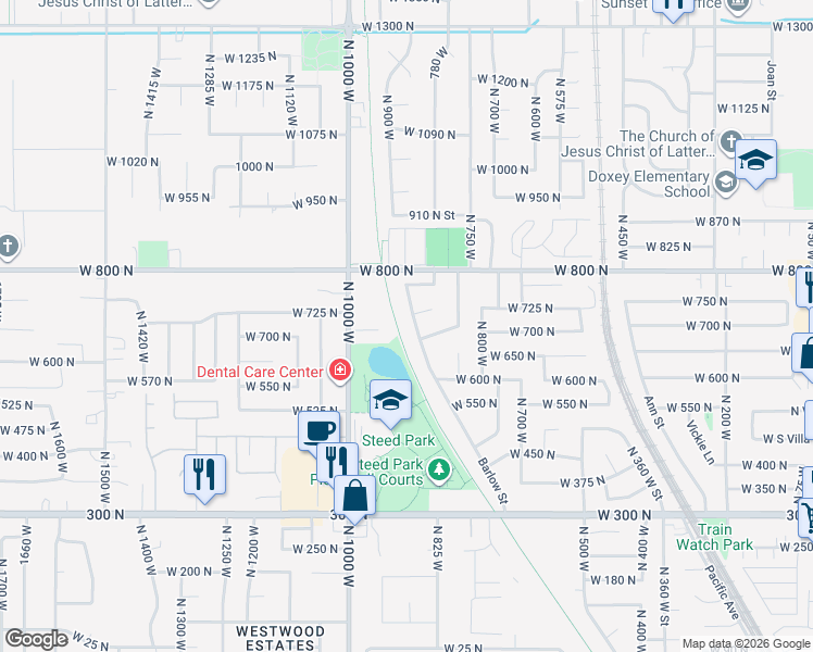 map of restaurants, bars, coffee shops, grocery stores, and more near 725 Barlow Circle in Clearfield