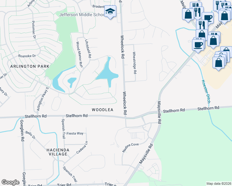 map of restaurants, bars, coffee shops, grocery stores, and more near 9205 Laurel Hurst Place in Fort Wayne