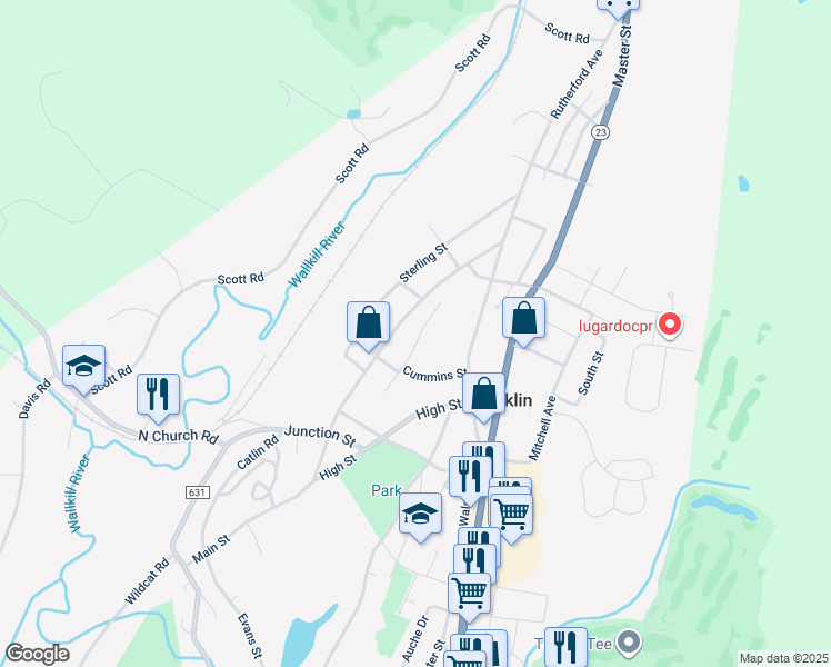 map of restaurants, bars, coffee shops, grocery stores, and more near 51 Nestor Street in Franklin