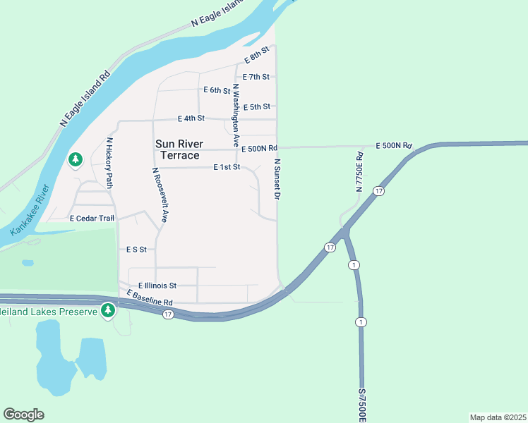 map of restaurants, bars, coffee shops, grocery stores, and more near 7489 East 1st Street in Sun River Terrace