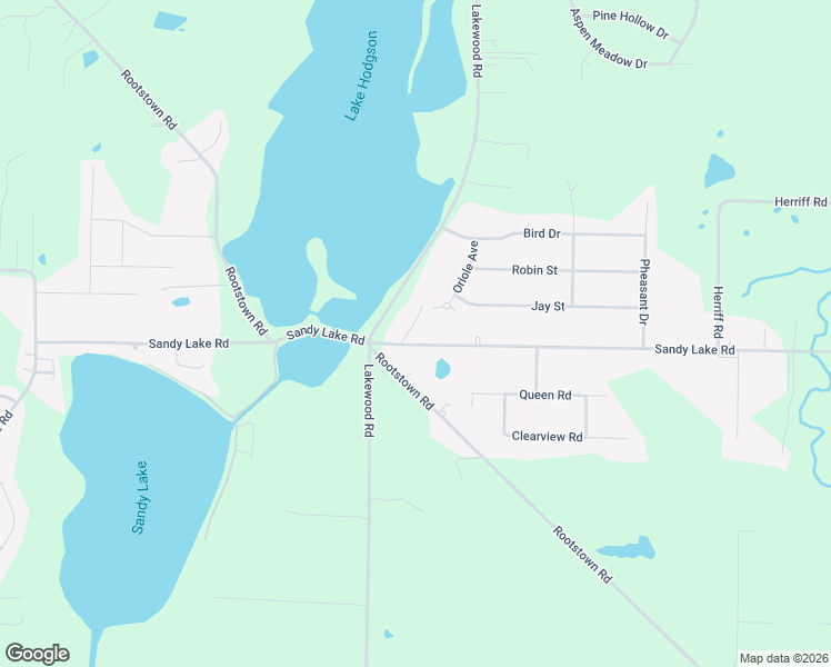 map of restaurants, bars, coffee shops, grocery stores, and more near 2975 Sandy Lake Road in Ravenna