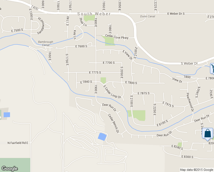 map of restaurants, bars, coffee shops, grocery stores, and more near 1948 E Cedar Loop Dr in South Weber