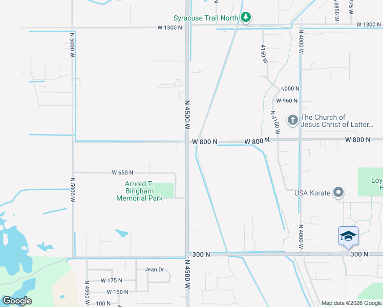 map of restaurants, bars, coffee shops, grocery stores, and more near 728 North 4500 West in West Point