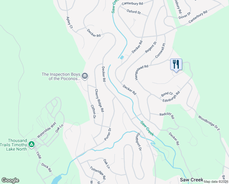 map of restaurants, bars, coffee shops, grocery stores, and more near 5834 Decker Road in Saw Creek