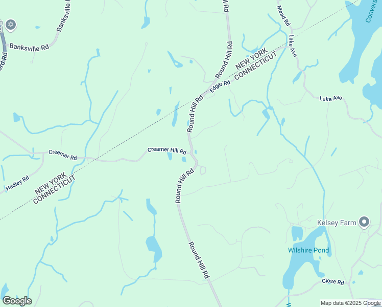 map of restaurants, bars, coffee shops, grocery stores, and more near Round Hill Road & Creamer Hill Road in Greenwich