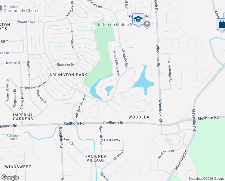 map of restaurants, bars, coffee shops, grocery stores, and more near 4816 Crystal Ridge Cove in Fort Wayne