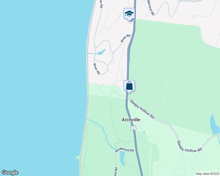 map of restaurants, bars, coffee shops, grocery stores, and more near 640 Albany Post Road in Briarcliff Manor
