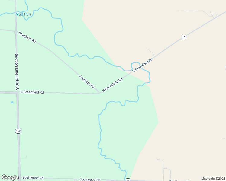 map of restaurants, bars, coffee shops, grocery stores, and more near 5081 North Greenfield Road in Willard