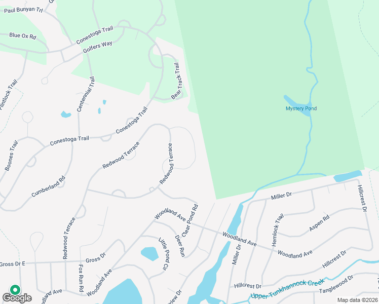 map of restaurants, bars, coffee shops, grocery stores, and more near Red Spruce Rd in Pocono Pines