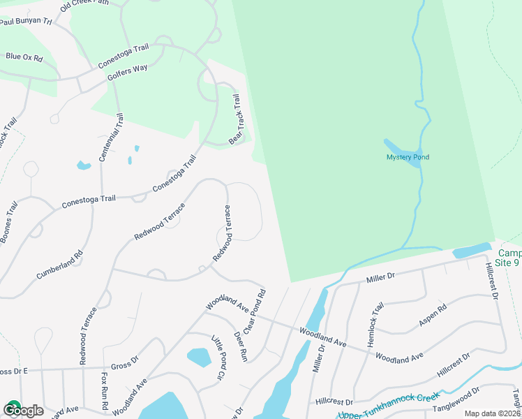 map of restaurants, bars, coffee shops, grocery stores, and more near Red Spruce Road in Pocono Pines