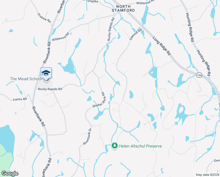 map of restaurants, bars, coffee shops, grocery stores, and more near 66 Shelter Rock Road in Stamford