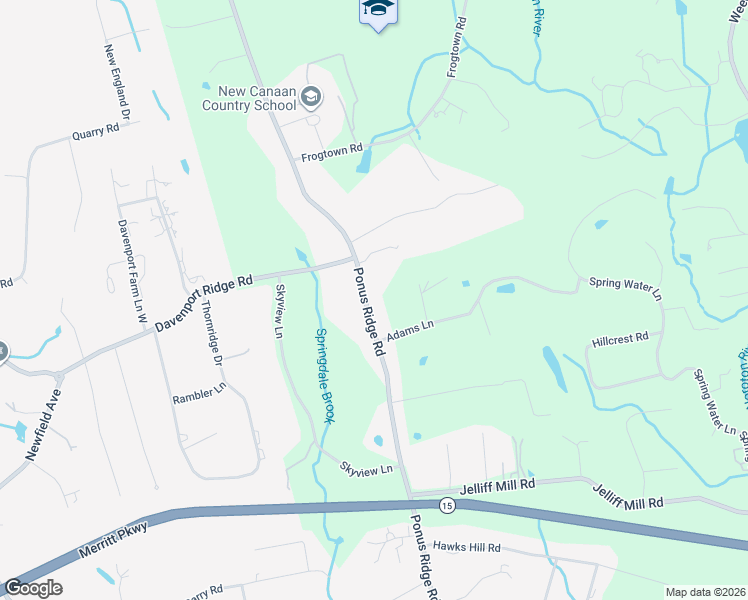 map of restaurants, bars, coffee shops, grocery stores, and more near 337 Ponus Ridge Road in New Canaan