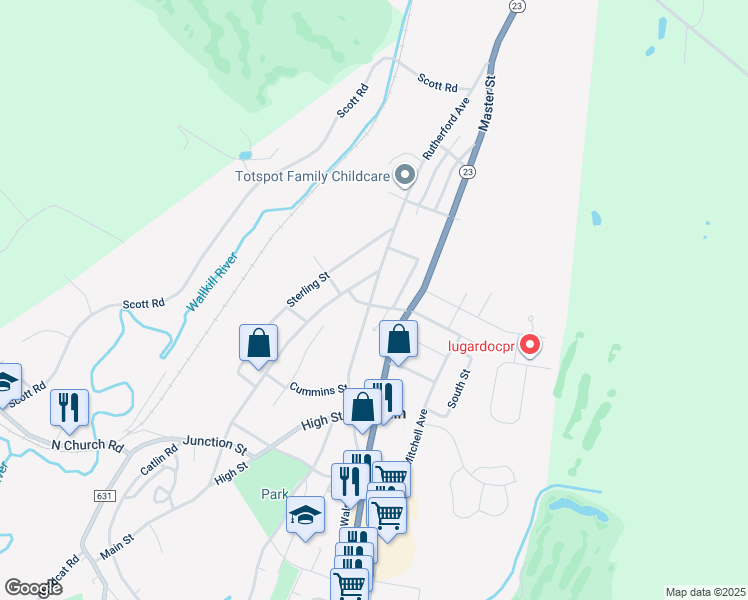 map of restaurants, bars, coffee shops, grocery stores, and more near 360 Rutherford Avenue in Franklin