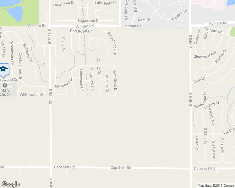 map of restaurants, bars, coffee shops, grocery stores, and more near 2417 River Rock Drive in Papillion