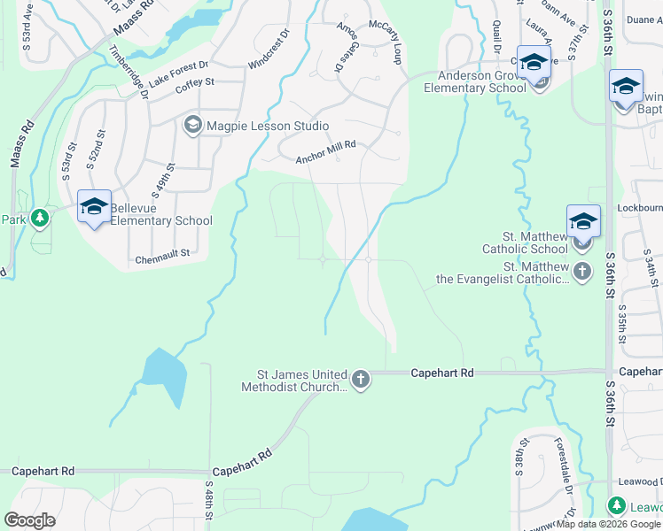 map of restaurants, bars, coffee shops, grocery stores, and more near 12026 Quail Drive in Bellevue